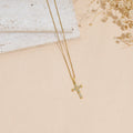 Stainless Steel Inlaid Zircon Cross Pendant Necklace For Men And Women Vera Lux