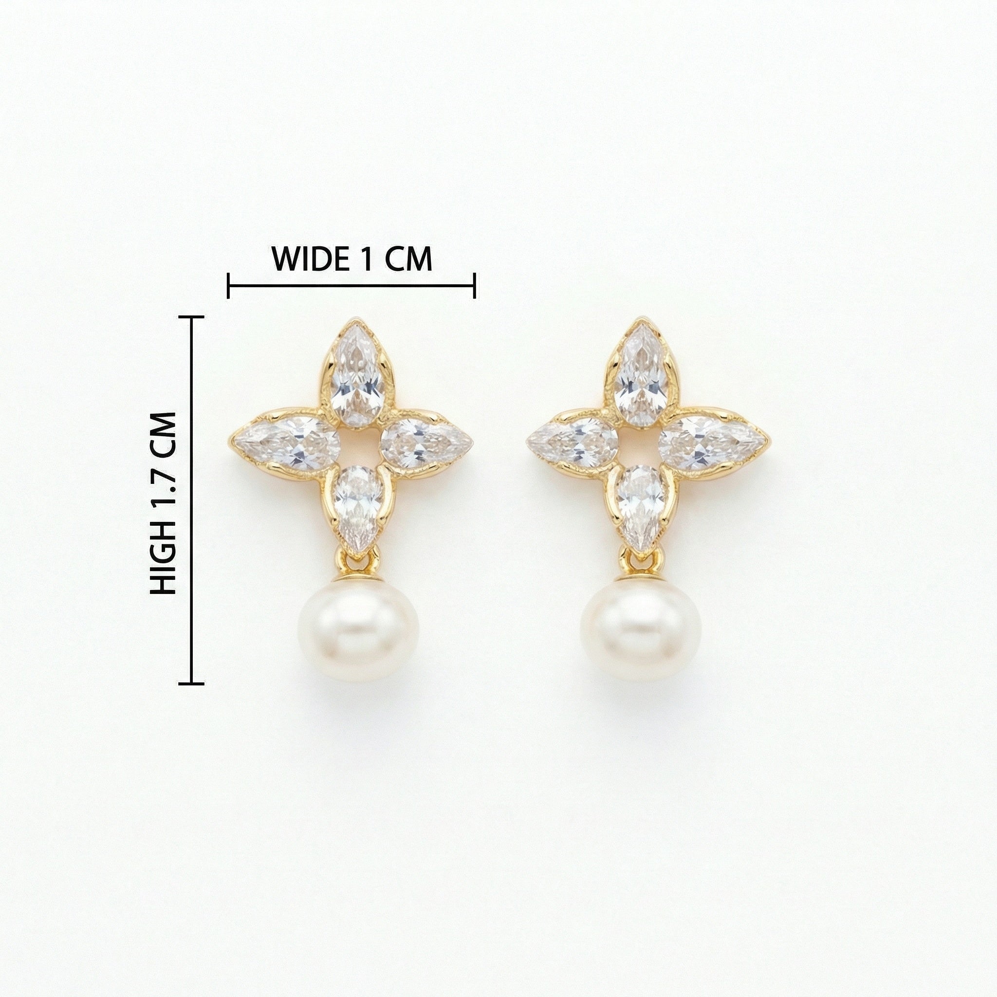925 Sterling Silver Elegant Marquise Floral Drop Earrings with Radiant White Pearls Vera Lux