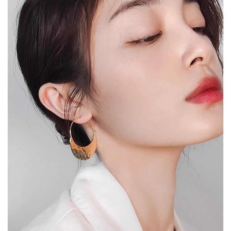 Women's Personalized 18k Gold-Plated Fan-Shaped Earrings Vera Lux