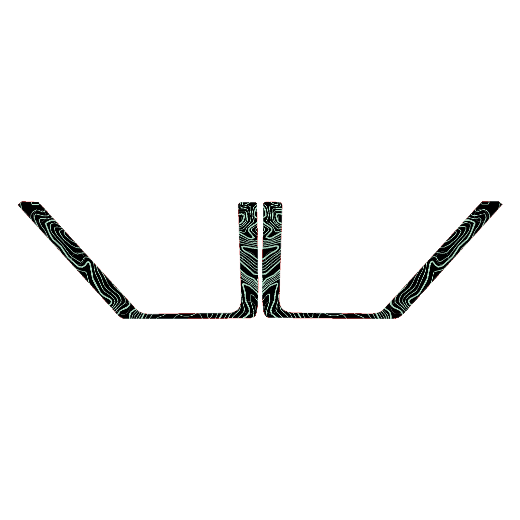 Topo Front Door Net Trim Overlay Kit (Printed Series) - 2021+ Bronco StickerFab