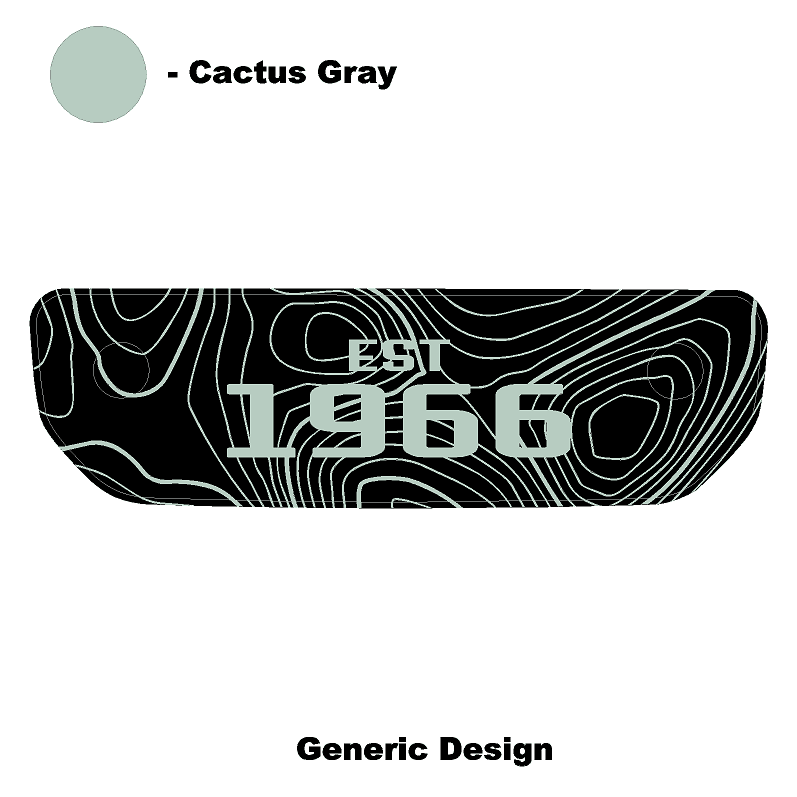 1966 Topographic Shifter Plate (Printed Series + Acrylic) - 2021+ Bronco StickerFab