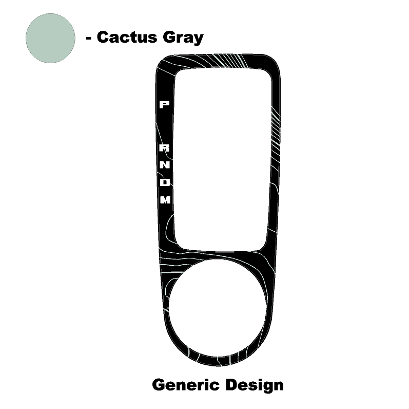 Topo Automatic Shifter Overlay (Printed Series) - 2021+ Bronco Automatic StickerFab