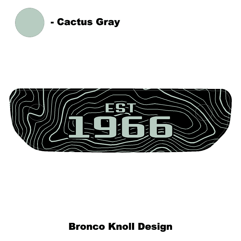 1966 Topographic Shifter Plate (Printed Series + Acrylic) - 2021+ Bronco StickerFab