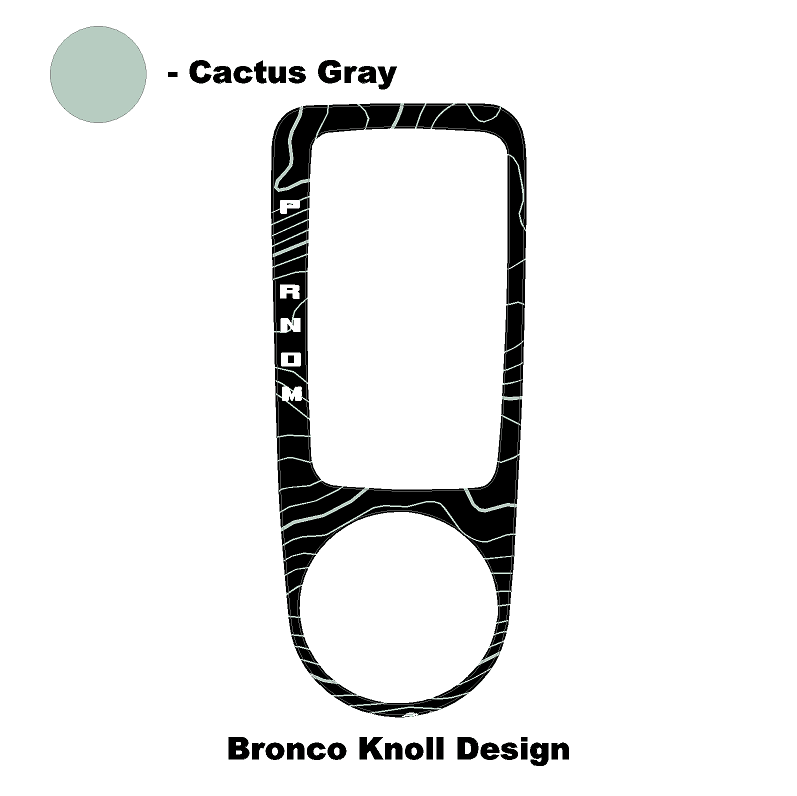Topo Automatic Shifter Overlay (Printed Series) - 2021+ Bronco Automatic StickerFab