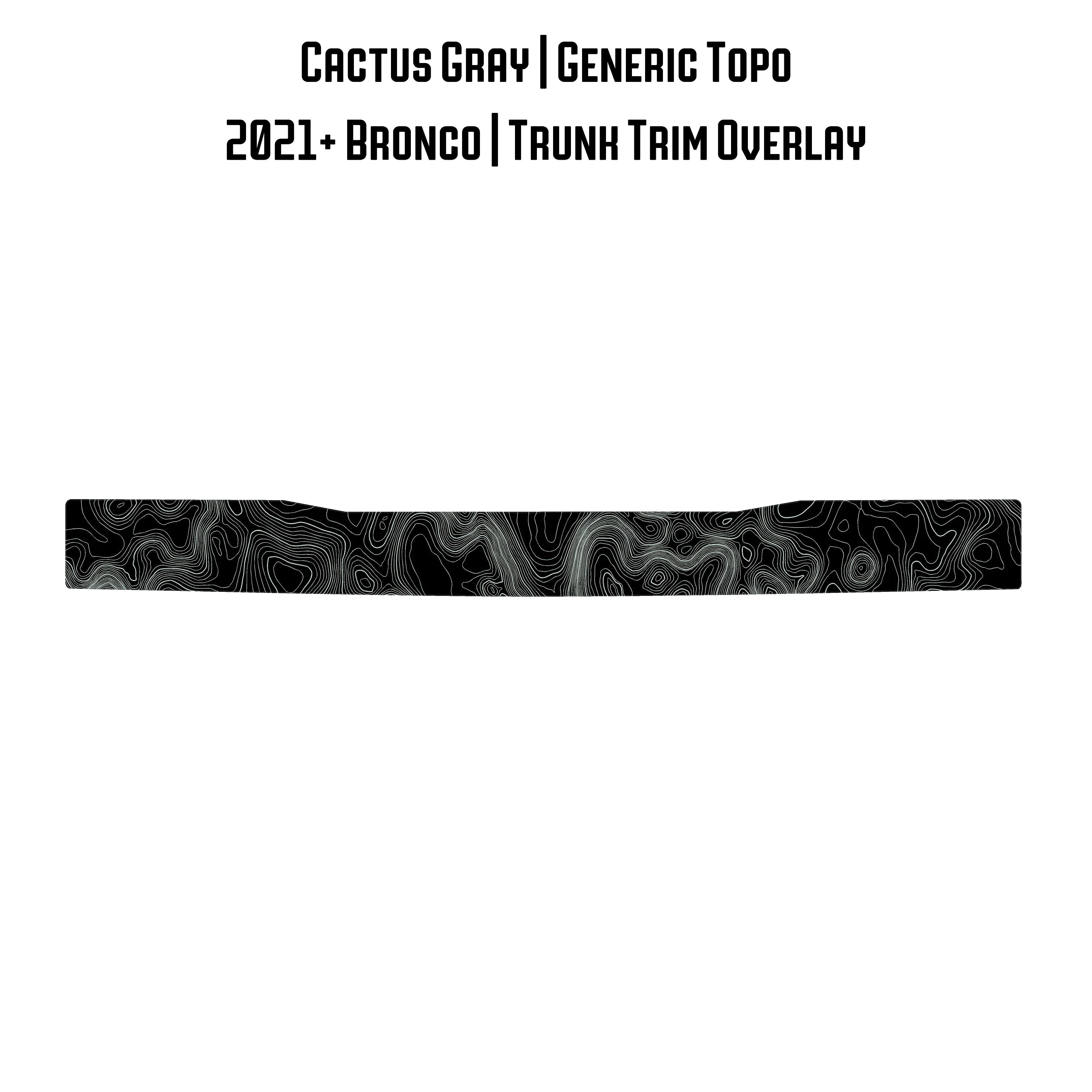 Topo Trunk Trim Overlay / Protector - 2021+ Bronco StickerFab