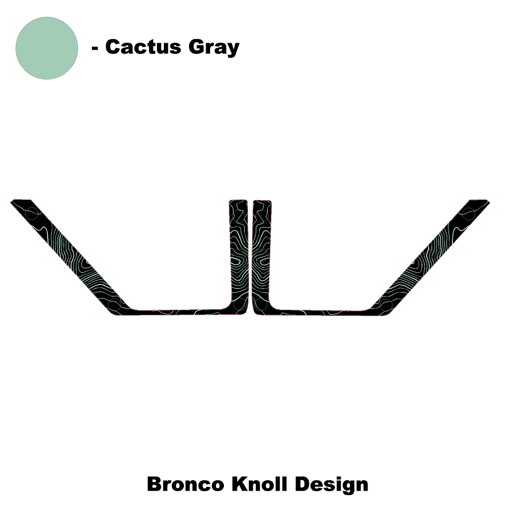 Topo Front Door Net Trim Overlay Kit (Printed Series) - 2021+ Bronco StickerFab