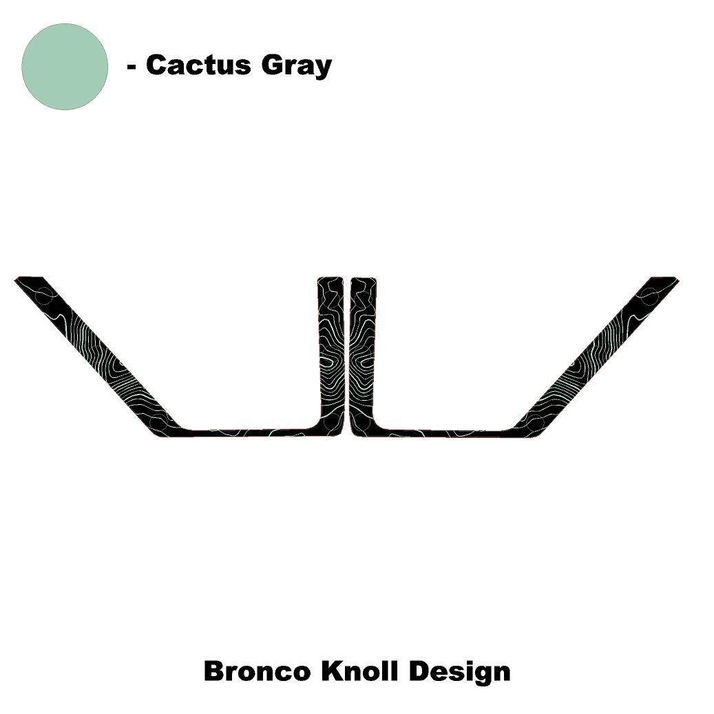 Topo Rear Door Net Trim Overlay Kit (Printed Series) - 2021+ Bronco StickerFab
