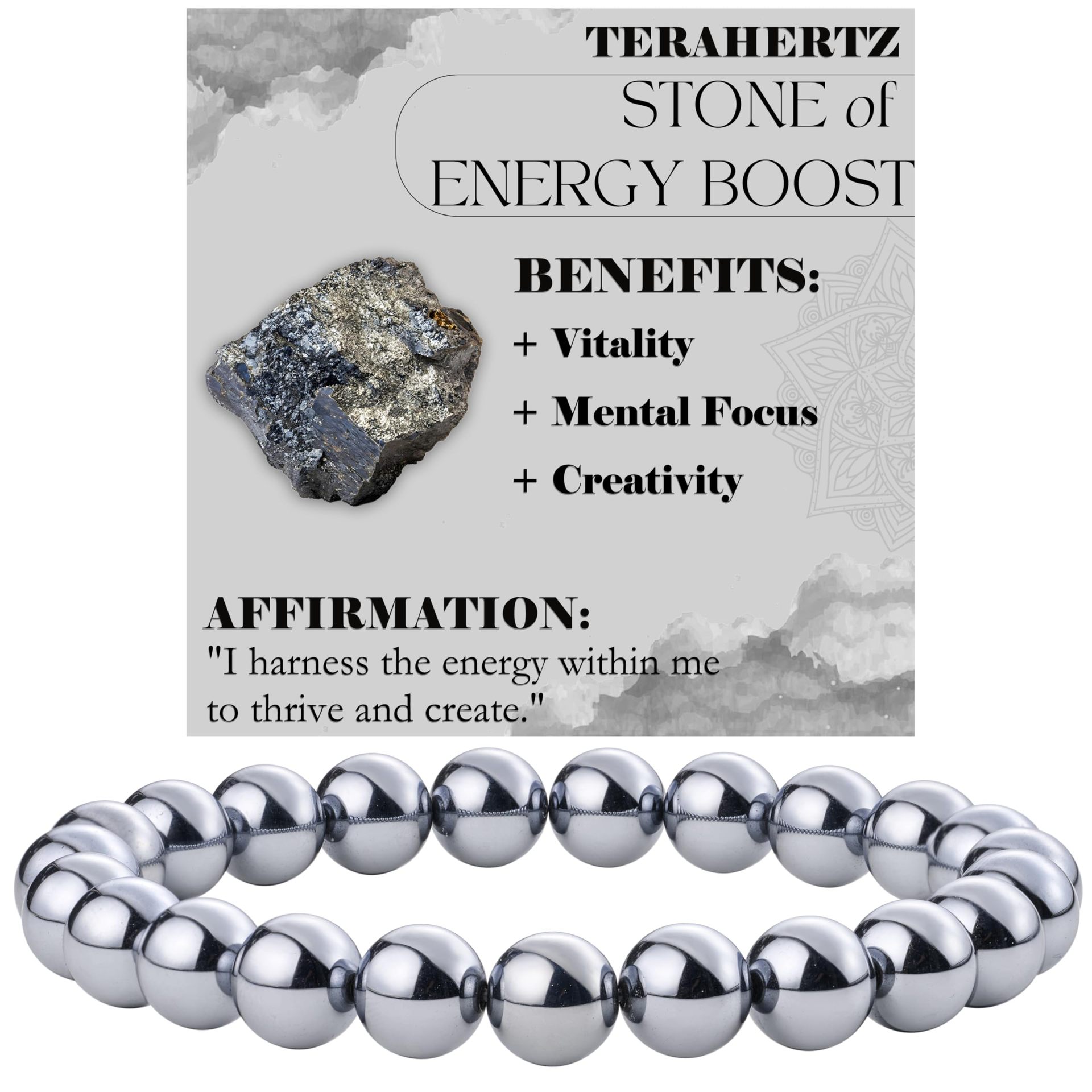 8mm Natural Stone Bead Bracelet White Turquoise Vera Lux