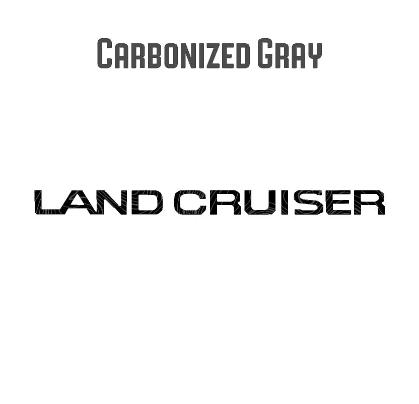 "Land Cruiser" Topographic Rear Tailgate Emblem Overlays - 2024+ Land Cruiser StickerFab