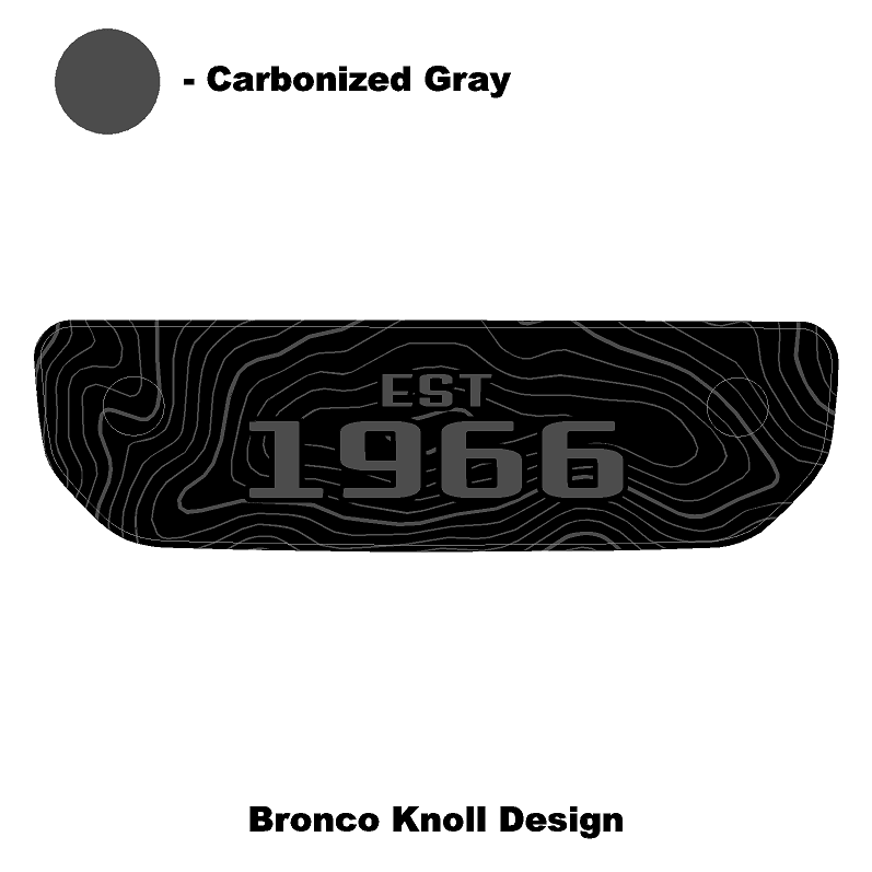 1966 Topographic Shifter Plate (Printed Series + Acrylic) - 2021+ Bronco StickerFab