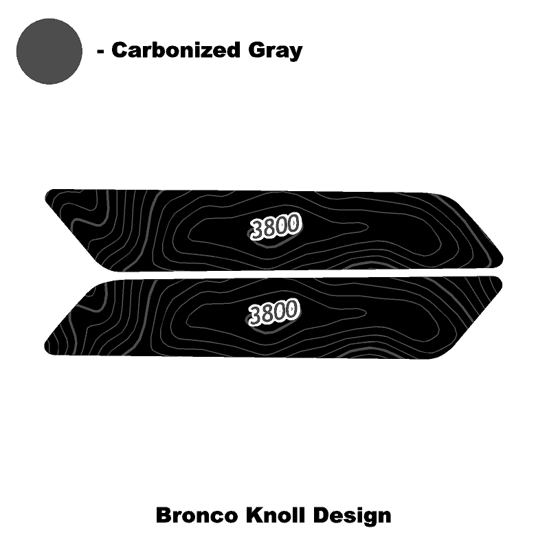 Topo Interior Rear Door Grab Handle Overlay Kit (Printed Series) - 2021+ Bronco 4 Door StickerFab