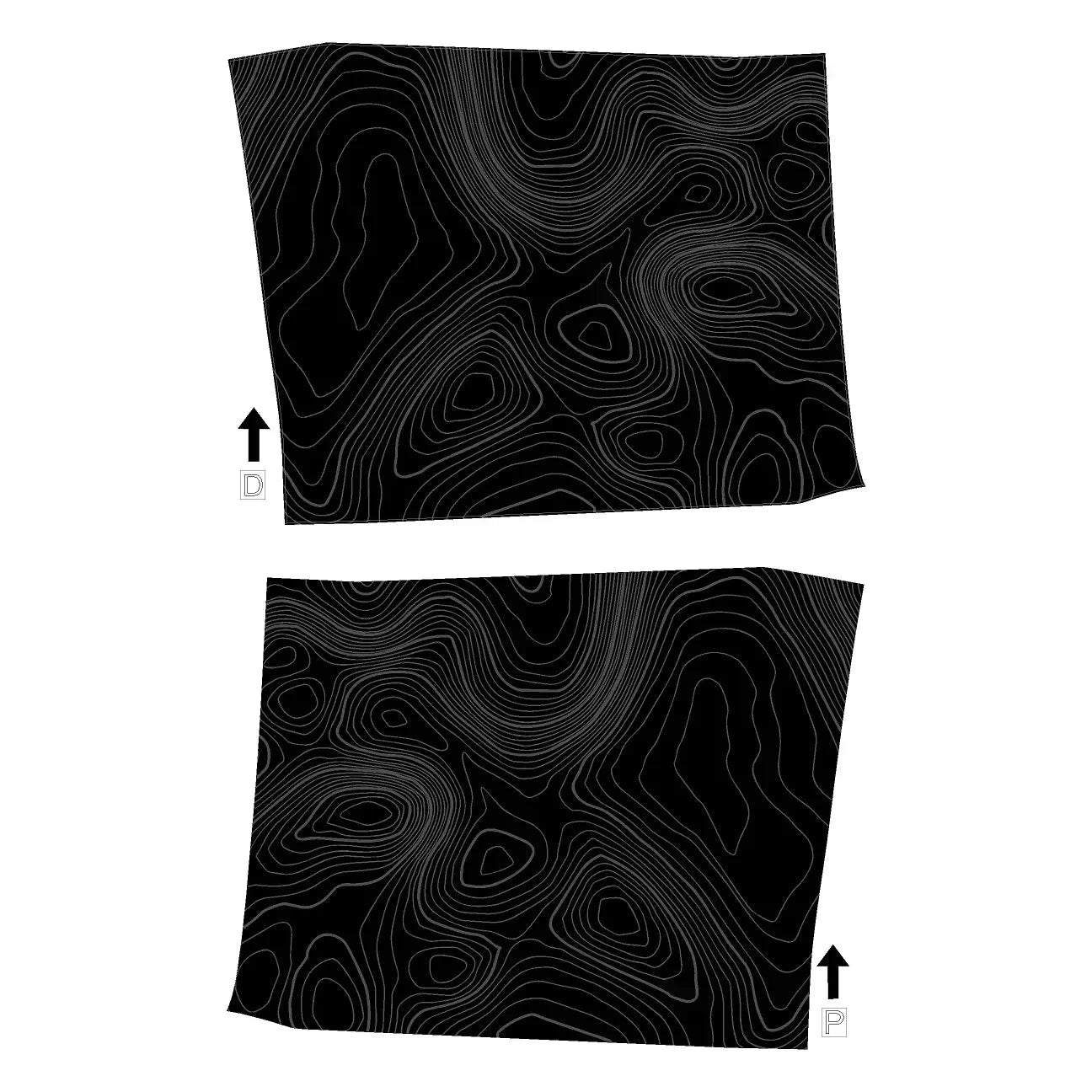 Topographic REAR Door Armrest Panel Protection - 2025+ 4Runner StickerFab