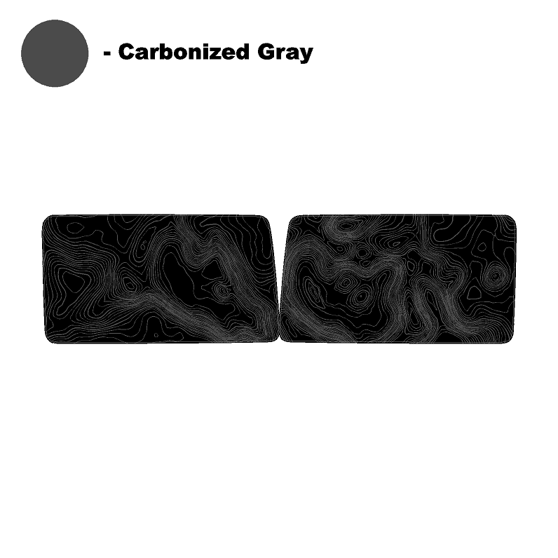 Topo Hardtop Side Window Overlays - 2021+ Bronco 4 Door StickerFab