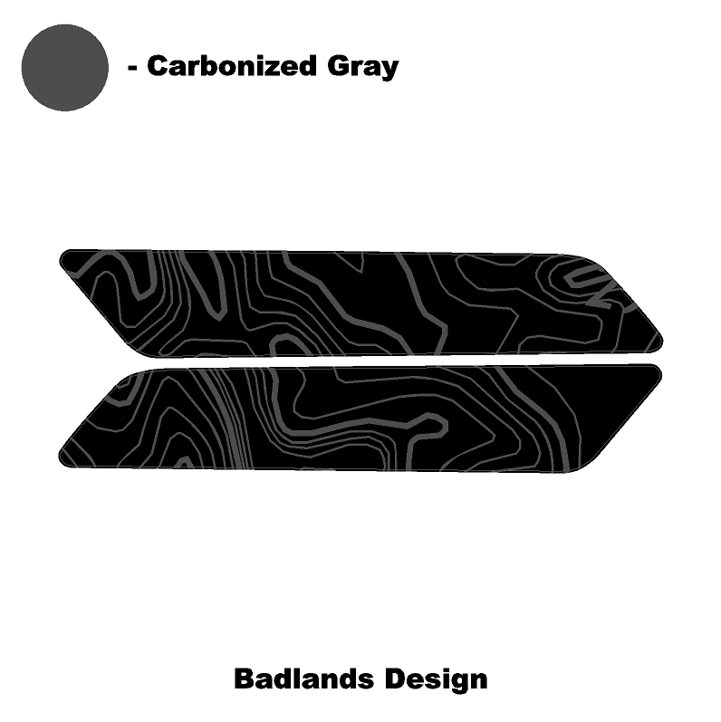Topo Interior Rear Door Grab Handle Overlay Kit (Printed Series) - 2021+ Bronco 4 Door StickerFab