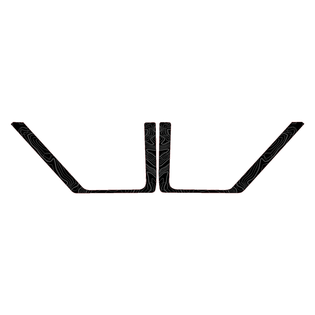 Topo Front Door Net Trim Overlay Kit (Printed Series) - 2021+ Bronco StickerFab