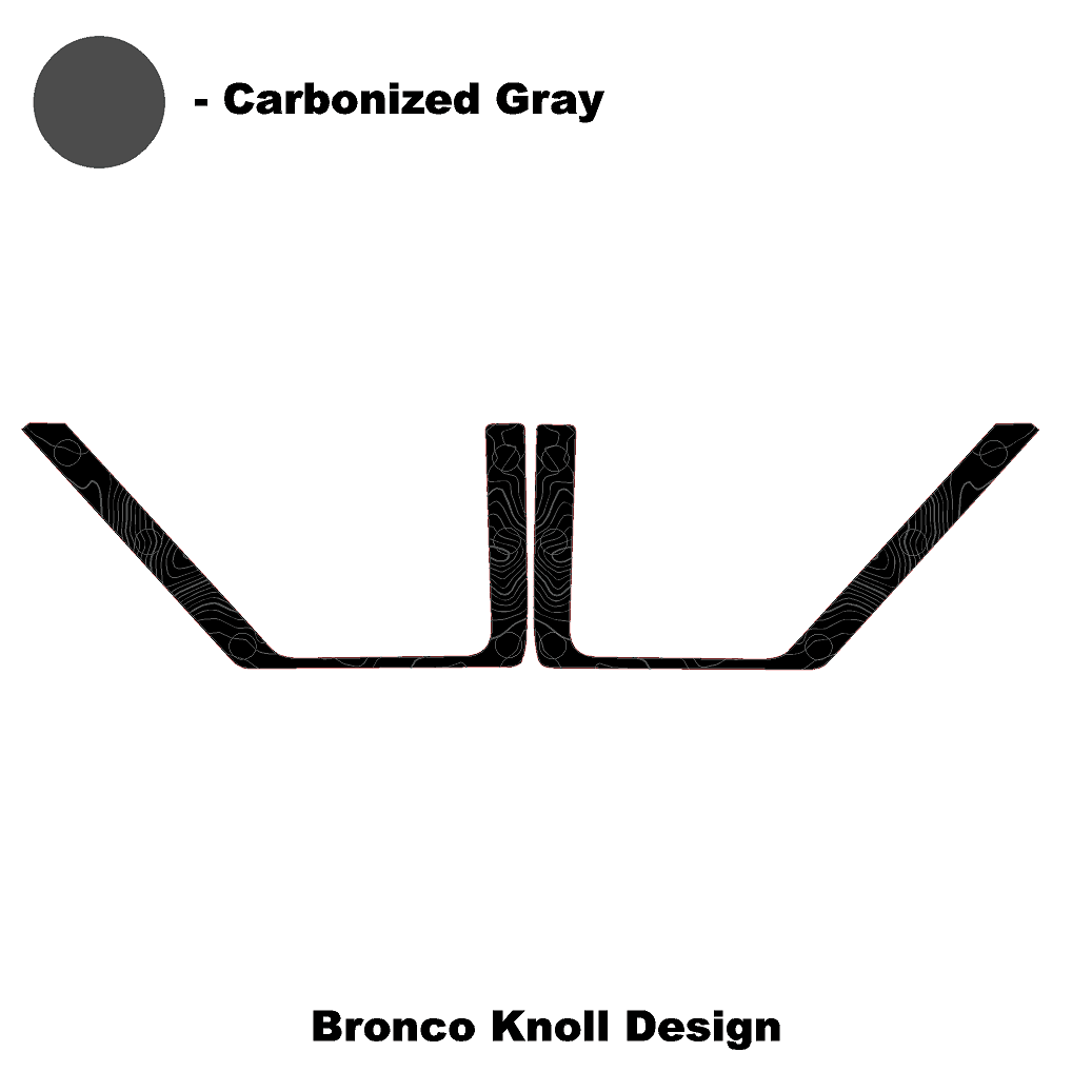 Topo Front Door Net Trim Overlay Kit (Printed Series) - 2021+ Bronco StickerFab