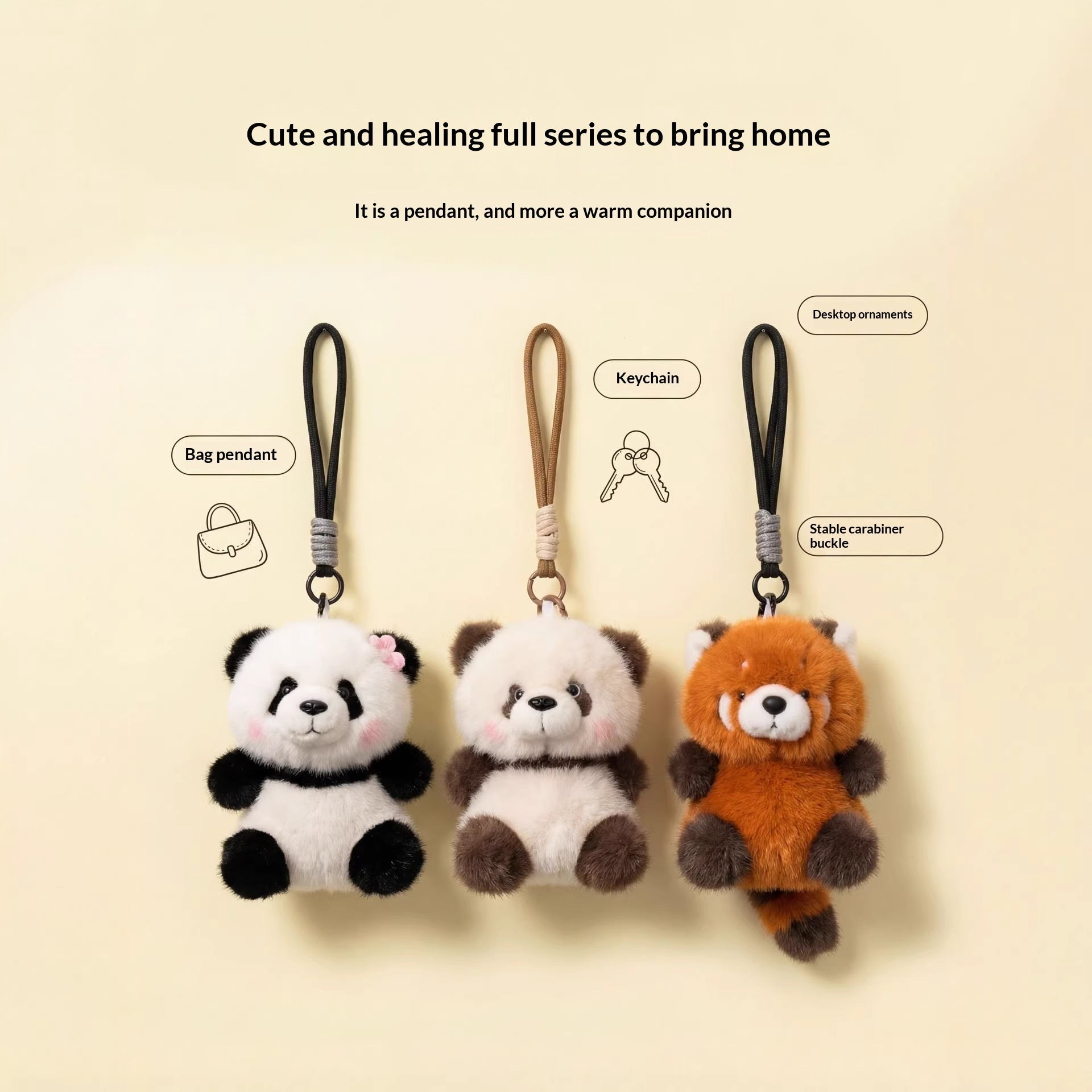Plush Toy Pendant Panda Vera Lux