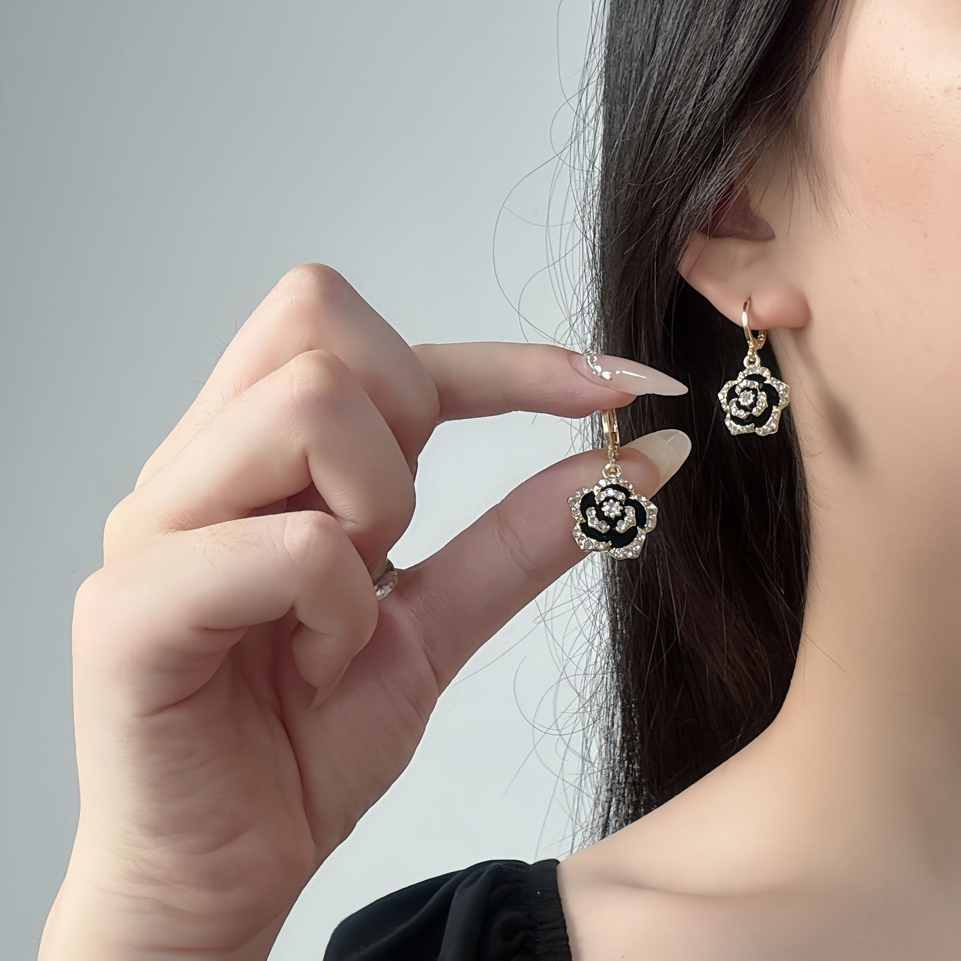 Women's Camellia Rose Flower Earrings For Women Vera Lux