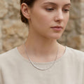 925 Sterling Silver Elegant Minimalist  Chain Necklace with Delicate Pendant Charm Vera Lux