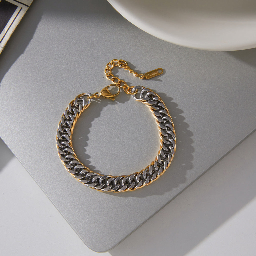 Stainless Steel Cuban Chain Bracelet Vera Lux
