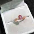 Colorfast High-end 18K Gold-plated Ring With Natural Amethyst Vera Lux