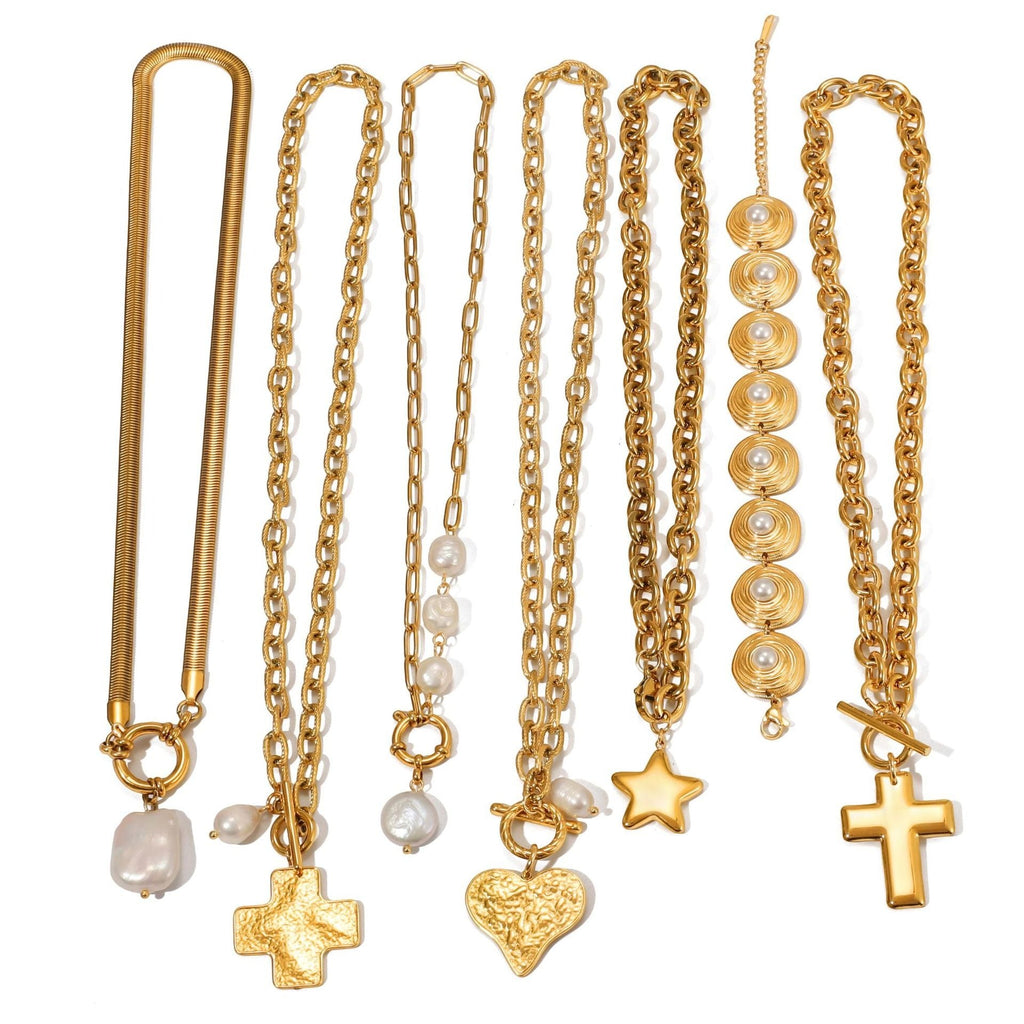 Light luxury and sophisticated sweater chain/pearl necklace Vera Lux
