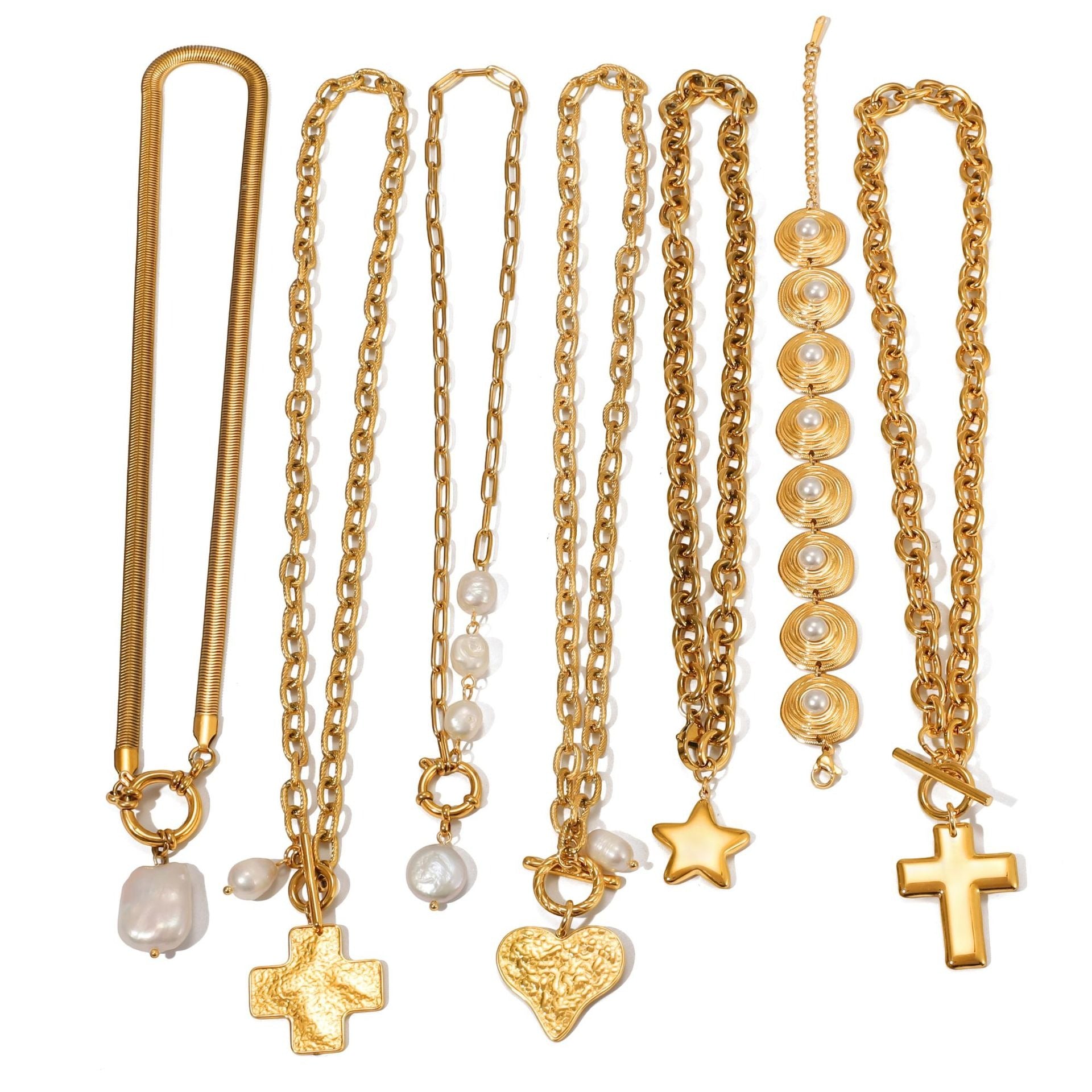 Light luxury and sophisticated sweater chain/pearl necklace Vera Lux