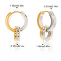 18K gold lightweight luxury double crossover hoop earrings Vera Lux