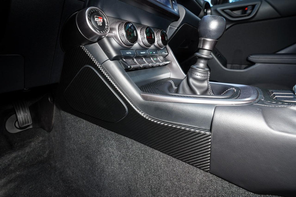 Center Console Side Trim Protector 3D Carbon Overlays - 2022 BRZ / GR86 StickerFab