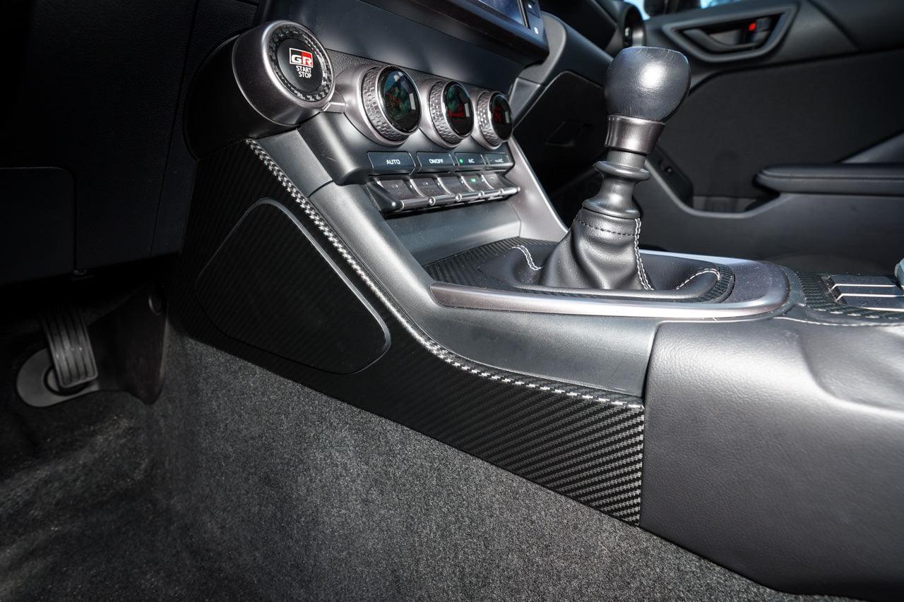 Center Console Side Trim Protector 3D Carbon Overlays - 2022 BRZ / GR86 StickerFab