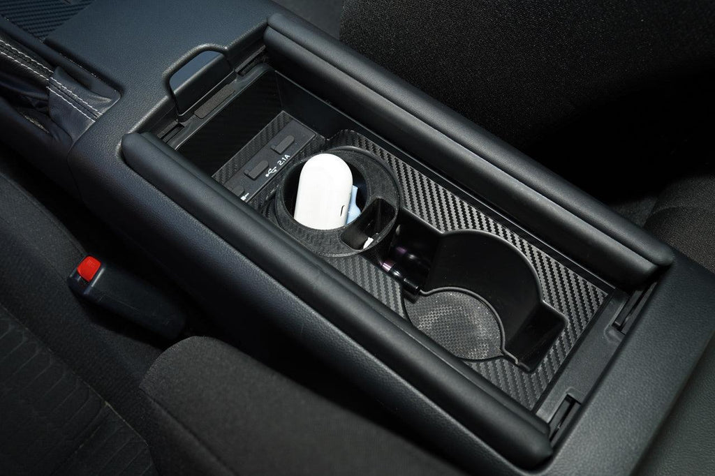 Center Cupholder 3D Carbon Overlays - 2022+ BRZ / GR86 MT Only StickerFab