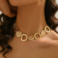 Women's Hammered Geometric Pendant Necklace Vera Lux