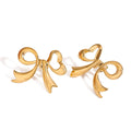 18k gold bow design exquisite and noble earrings Vera Lux