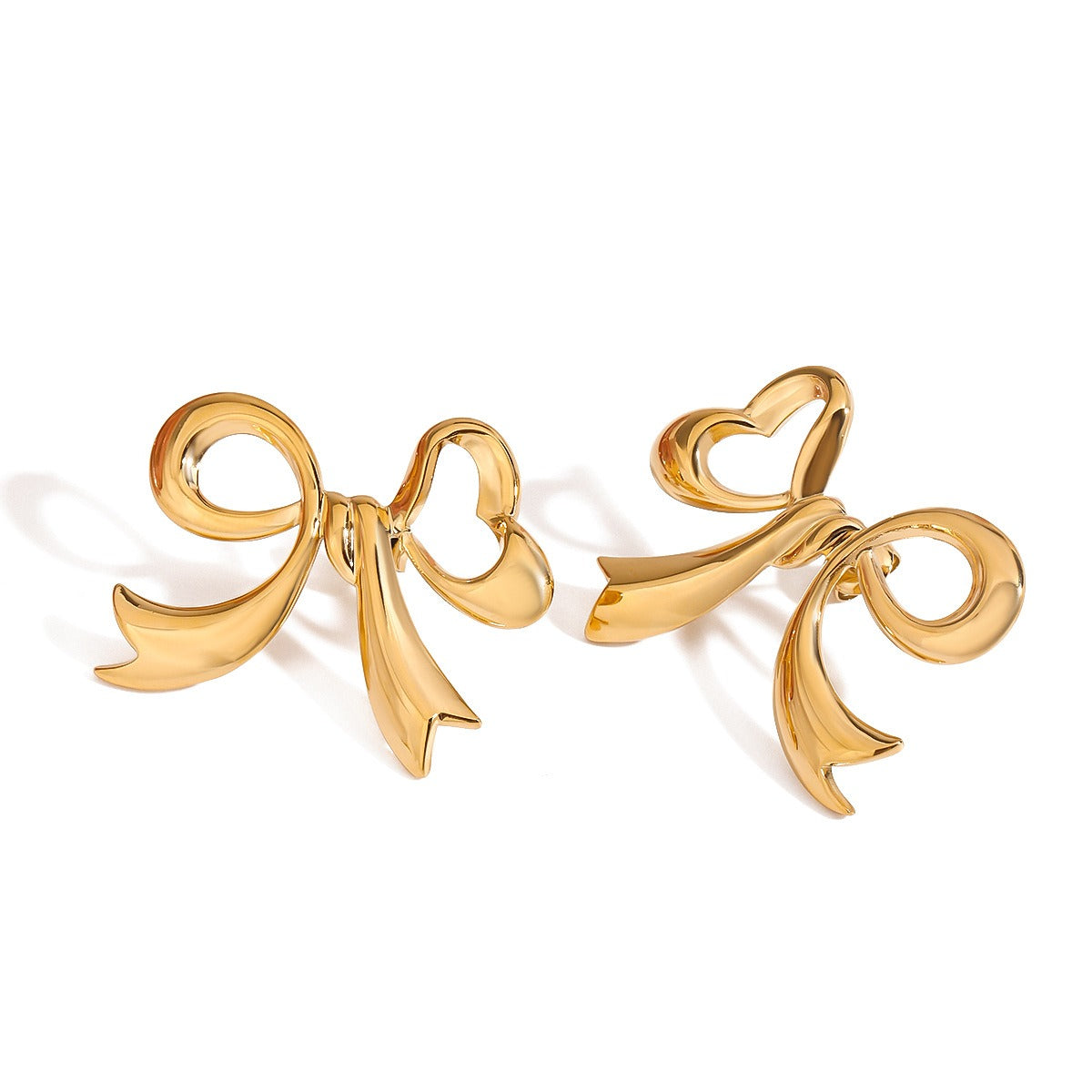 18k gold bow design exquisite and noble earrings Vera Lux