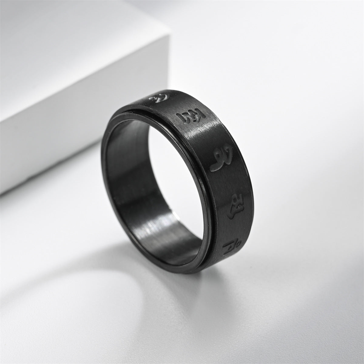 Titanium Steel Rotating Ring For Men Vera Lux