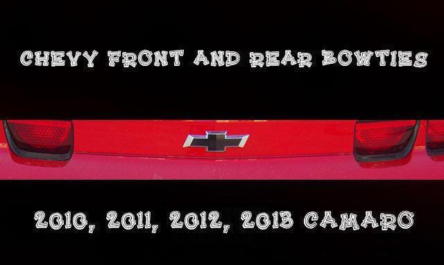 Chevy Cararo Bowtie Vinyl Insert - 2010-2013 Camaro FRONT / REAR StickerFab