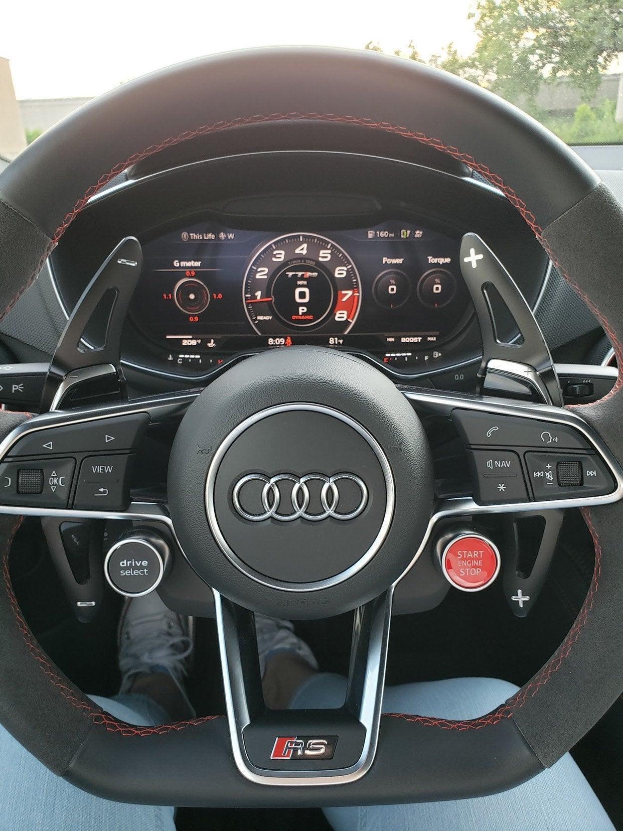 CNC Audi DSG Shifter Paddle Extensions - 17 R8 V10+ RS3 TTRS RS5 StickerFab