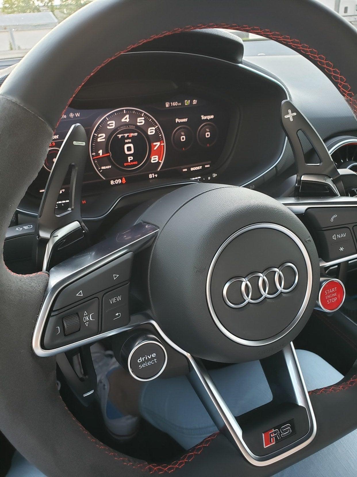 CNC Audi DSG Shifter Paddle Extensions - 17 R8 V10+ RS3 TTRS RS5 StickerFab