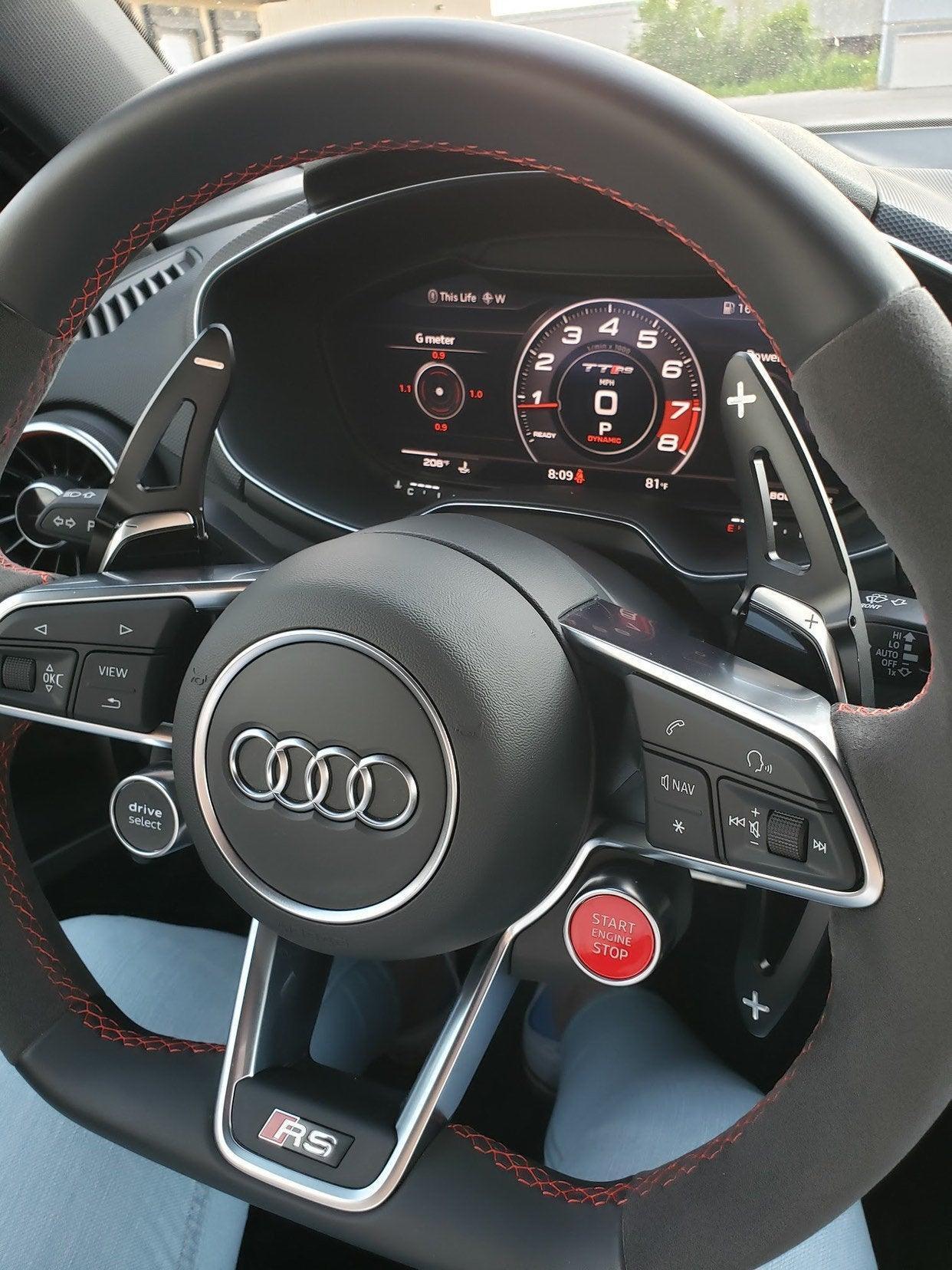 CNC Audi DSG Shifter Paddle Extensions - 17 R8 V10+ RS3 TTRS RS5 StickerFab