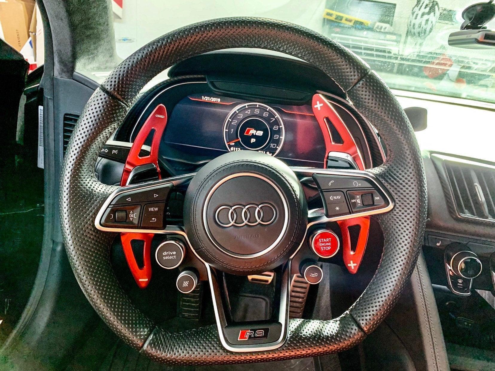 CNC Audi DSG Shifter Paddle Extensions - 17 R8 V10+ RS3 TTRS RS5 StickerFab