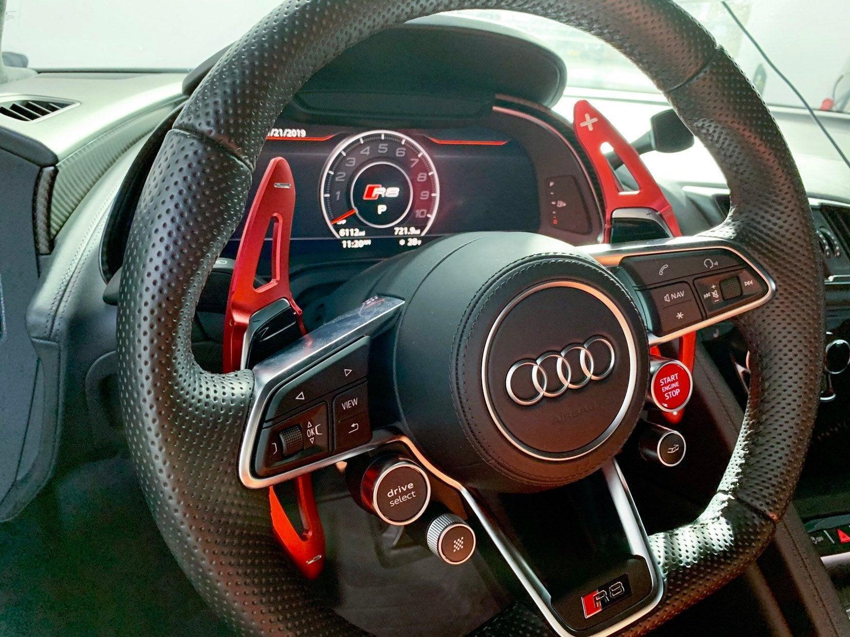 CNC Audi DSG Shifter Paddle Extensions - 17 R8 V10+ RS3 TTRS RS5 StickerFab