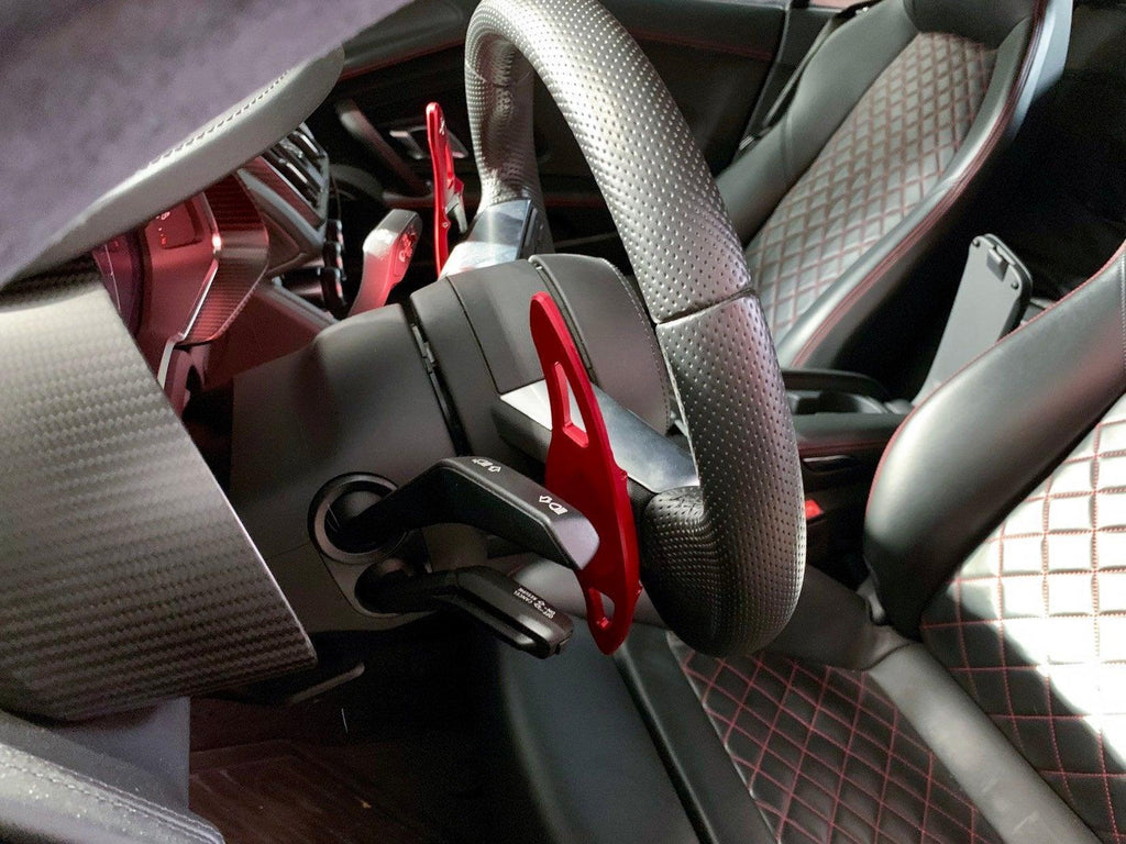 CNC Audi DSG Shifter Paddle Extensions - 17 R8 V10+ RS3 TTRS RS5 StickerFab