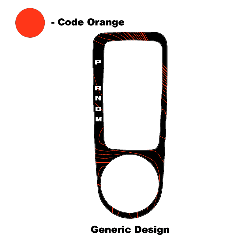 Topo Automatic Shifter Overlay (Printed Series) - 2021+ Bronco Automatic StickerFab