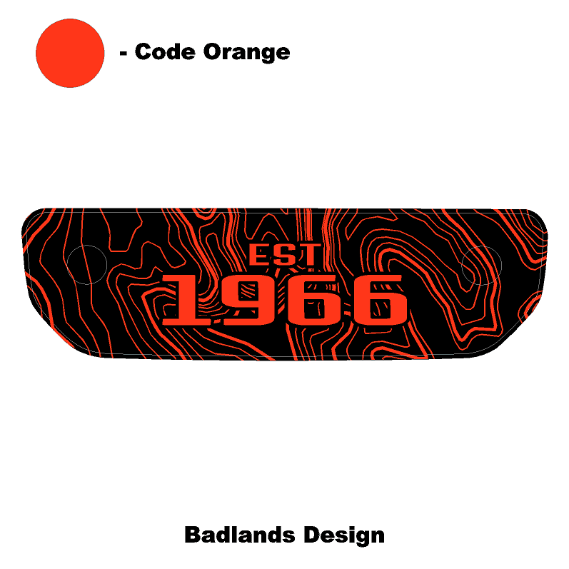 1966 Topographic Shifter Plate (Printed Series + Acrylic) - 2021+ Bronco StickerFab