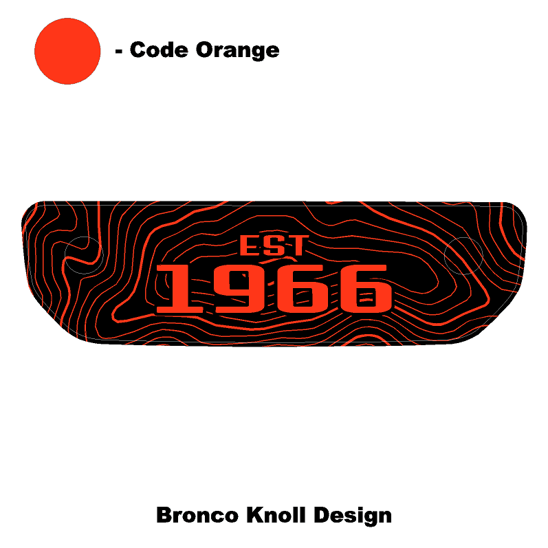 1966 Topographic Shifter Plate (Printed Series + Acrylic) - 2021+ Bronco StickerFab