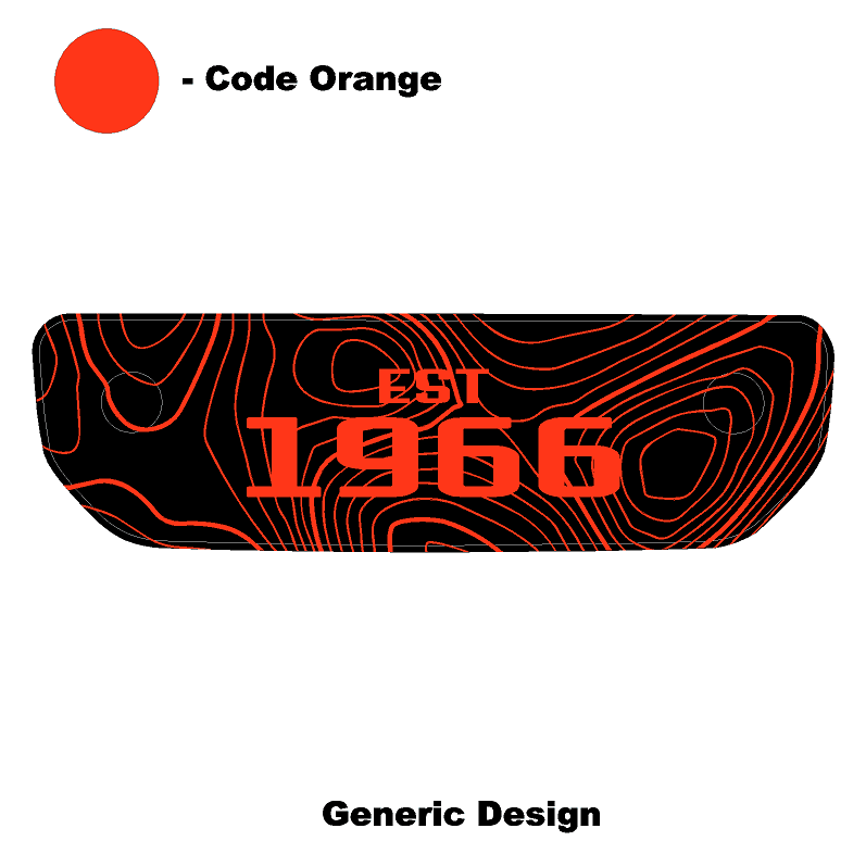 1966 Topographic Shifter Plate (Printed Series + Acrylic) - 2021+ Bronco StickerFab