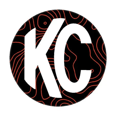KC HiLITES Pro6 / Titan Gravity Light Cover Topo Overlays (Pair) - Universal StickerFab