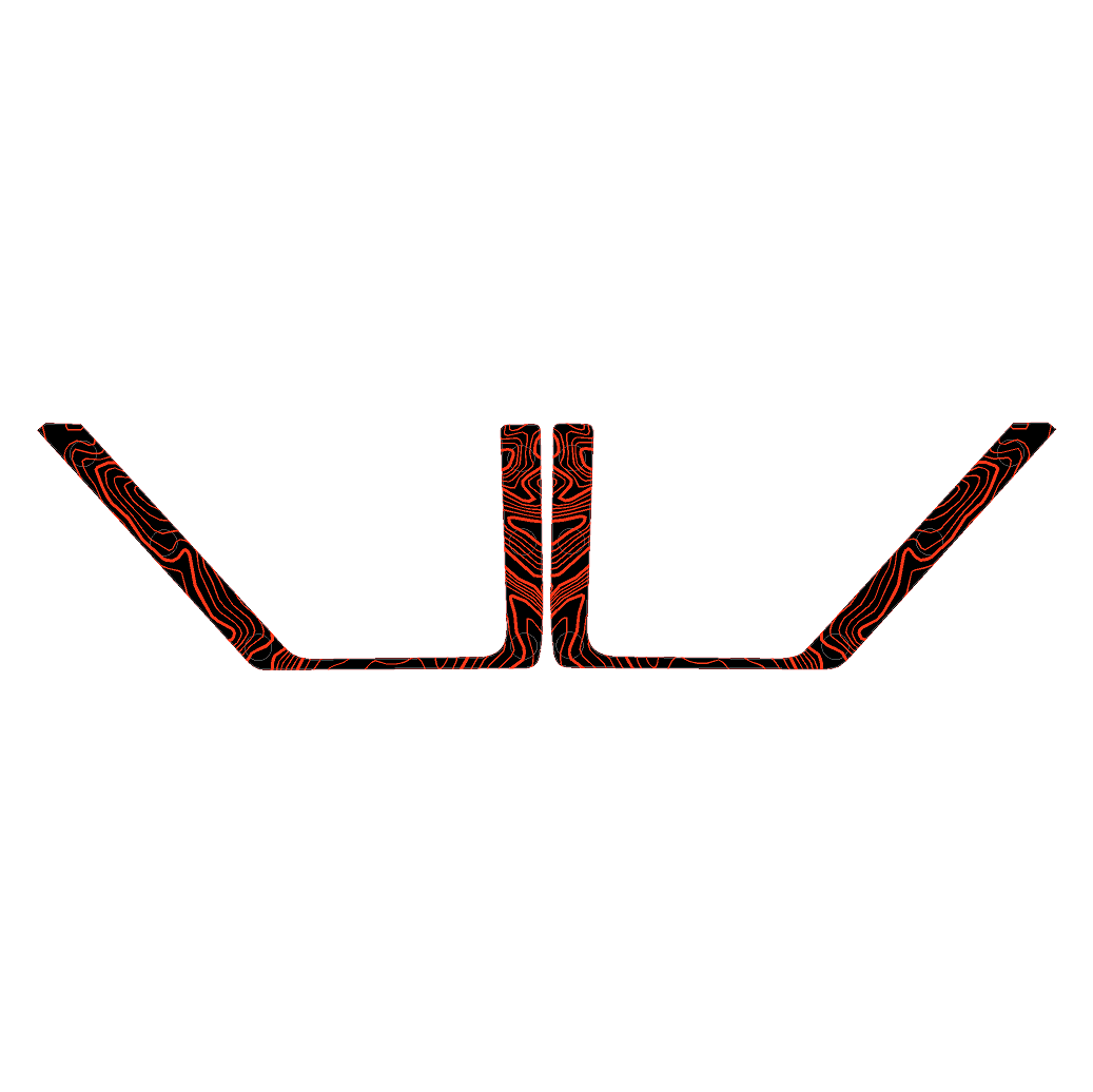 Topo Front Door Net Trim Overlay Kit (Printed Series) - 2021+ Bronco StickerFab