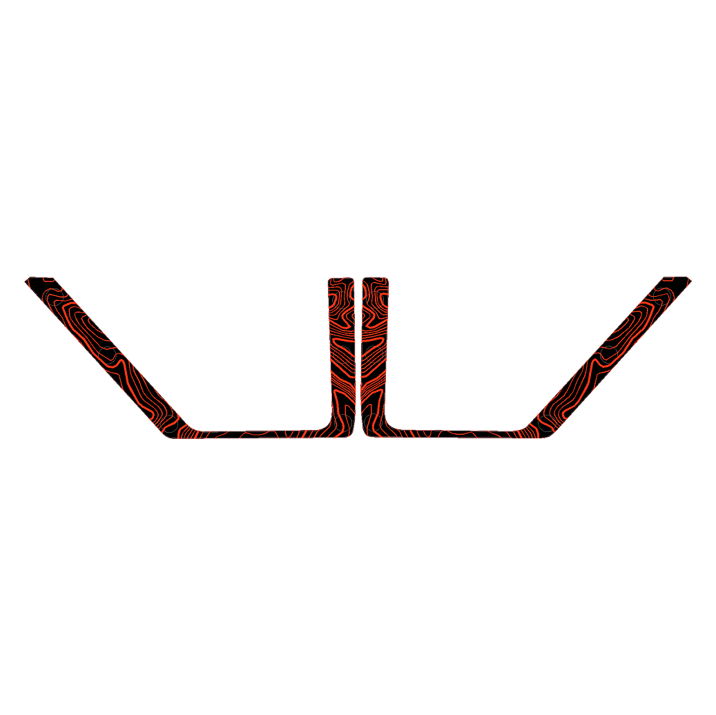 Topo Rear Door Net Trim Overlay Kit (Printed Series) - 2021+ Bronco StickerFab