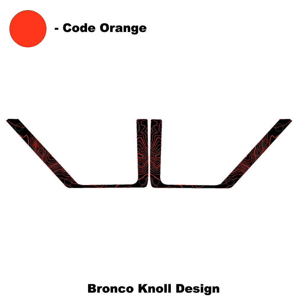 Topo Front Door Net Trim Overlay Kit (Printed Series) - 2021+ Bronco StickerFab